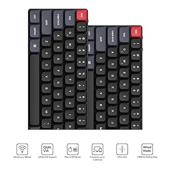 キークロン ハングルワイヤレスキーボード Keychron K7 Pro RGB Keychron K7 Pro QMK/VIA ワイヤレス メカニカルキーボード（US
